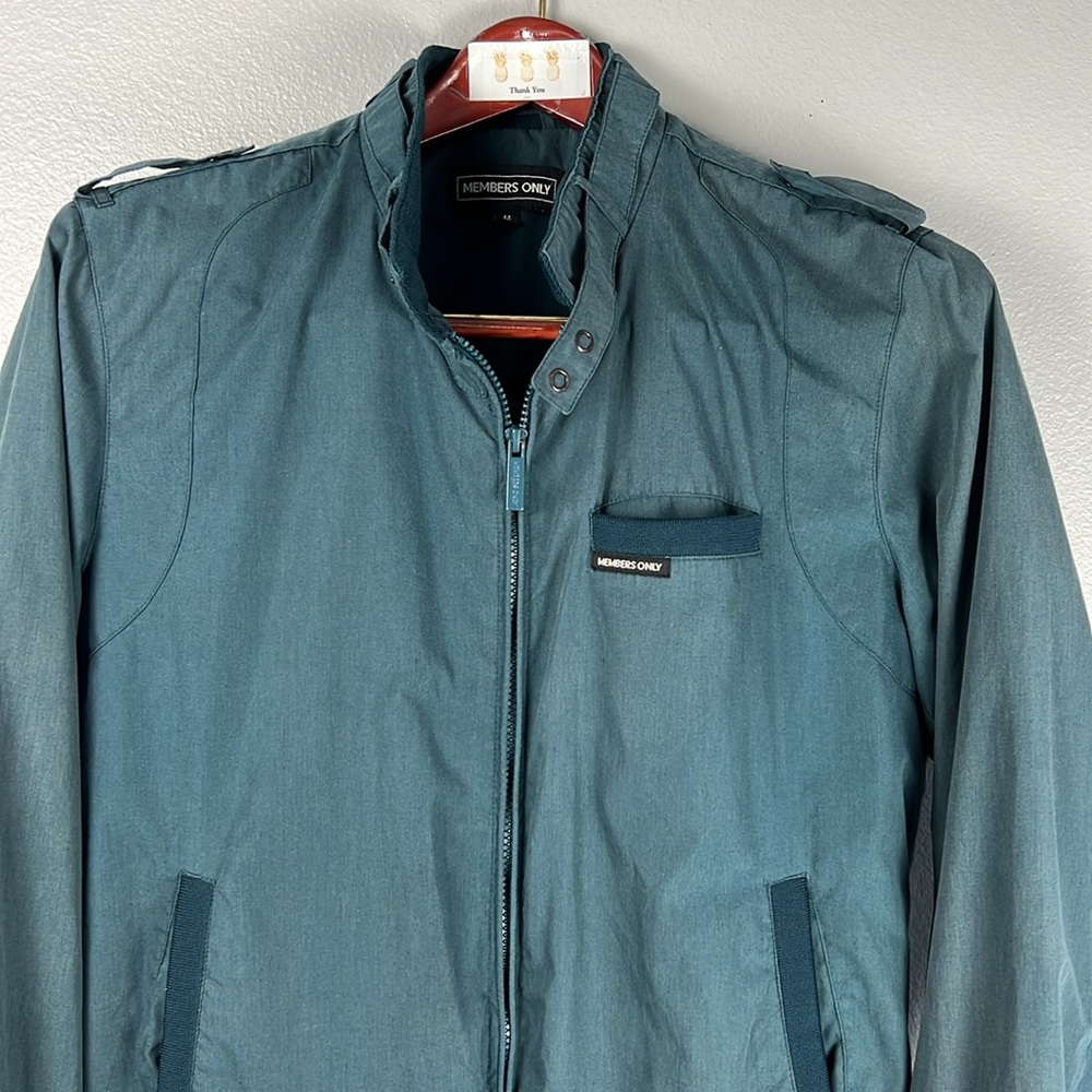 Vintage Members Only jacket in Teal - size M (flawed)